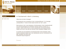 Tablet Screenshot of kanzlei-elsner.de